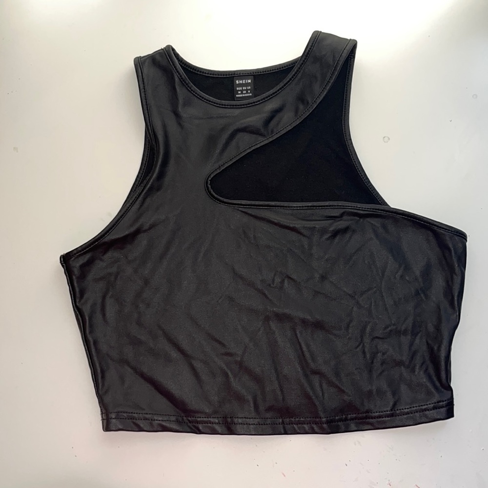 NWOT shein pleather cutout tank
